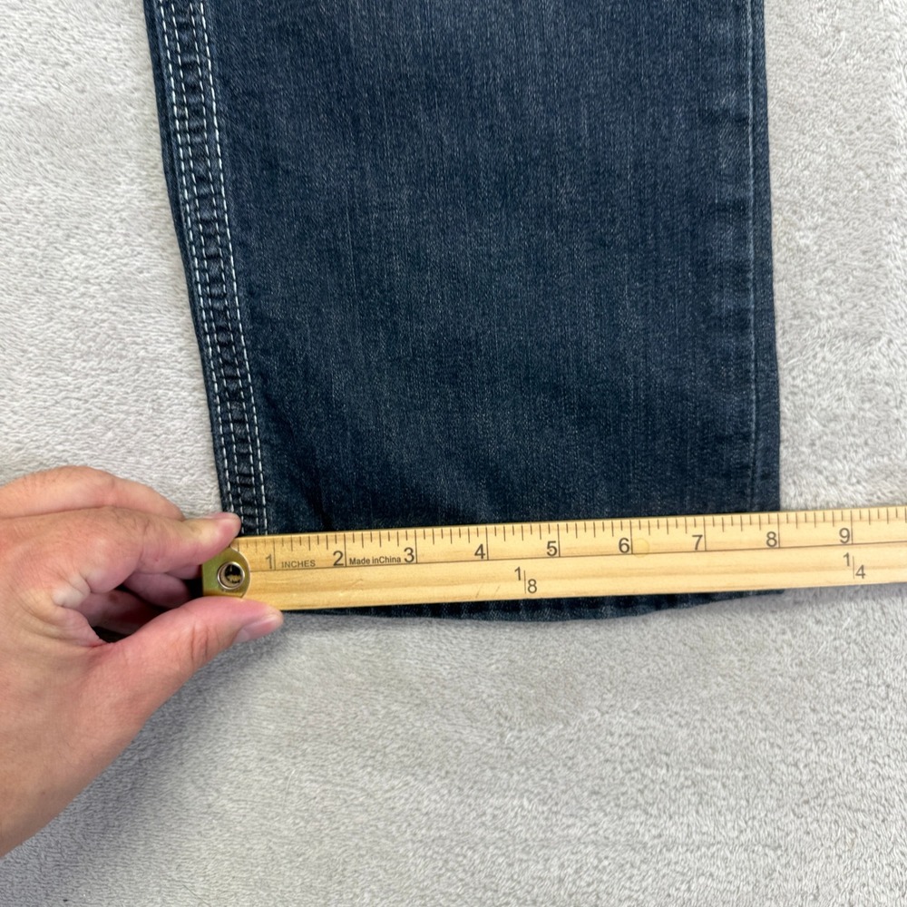 True Religion Jeans Women 30 Section Straight Petite Dark Wash Denim Embroidered - Picture 12 of 15